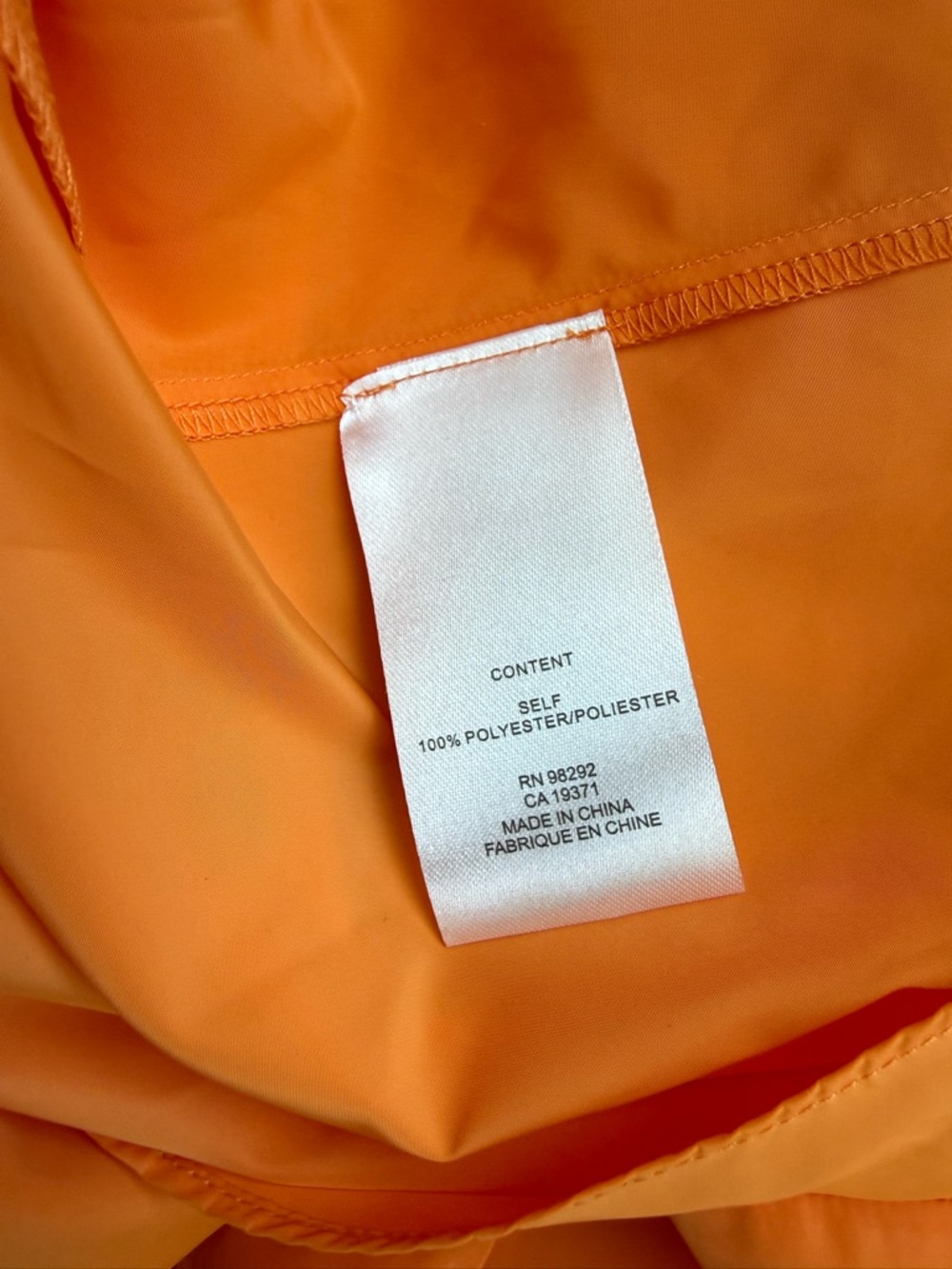 Tibi Orange Italian Sporty Nylon Balloon Dress - Picture 4 of 8